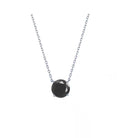 DIVA'S Single Stone Necklace Sterling Silver 925 Gold Plated