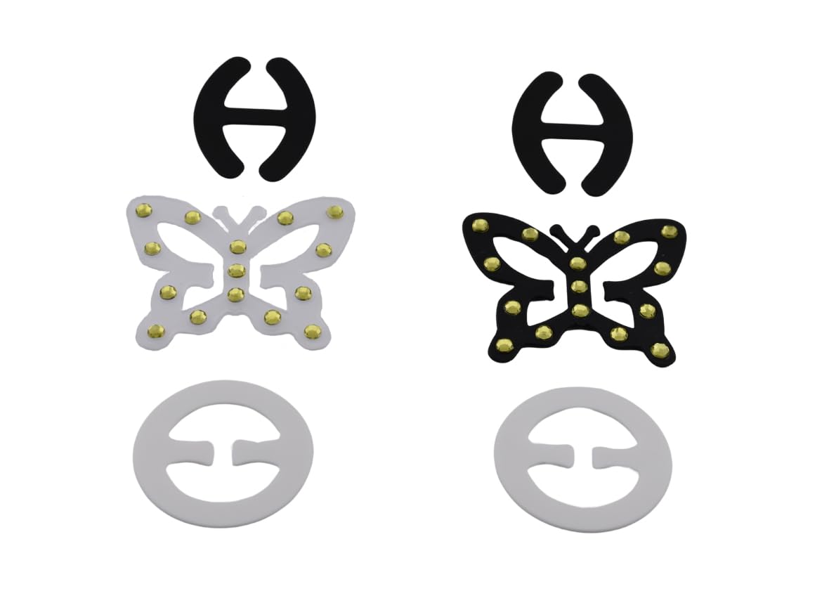 bra straps clips holders 6 clips decorative clips holders on white background