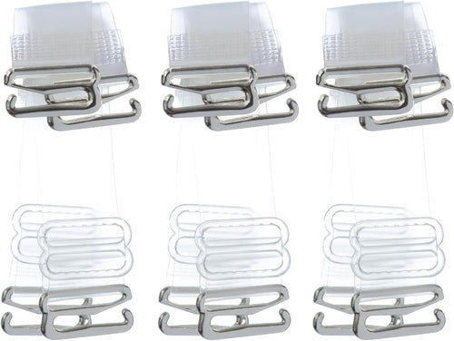 clear, adjustable, plus size, bra straps, 3 pairs offer, plus size clear bra straps on white background