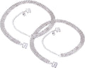 Rhinestone Removable Crystal Silver Bra Straps on white background