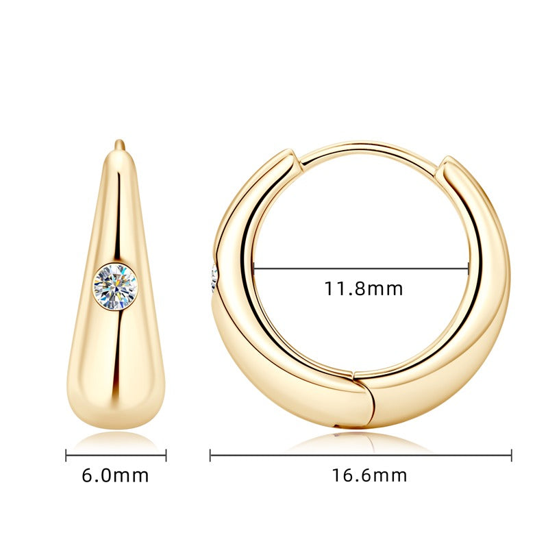 DIVA'S Hoop Earrings - Sterling Silver 14K Gold Plated | 15 Styles